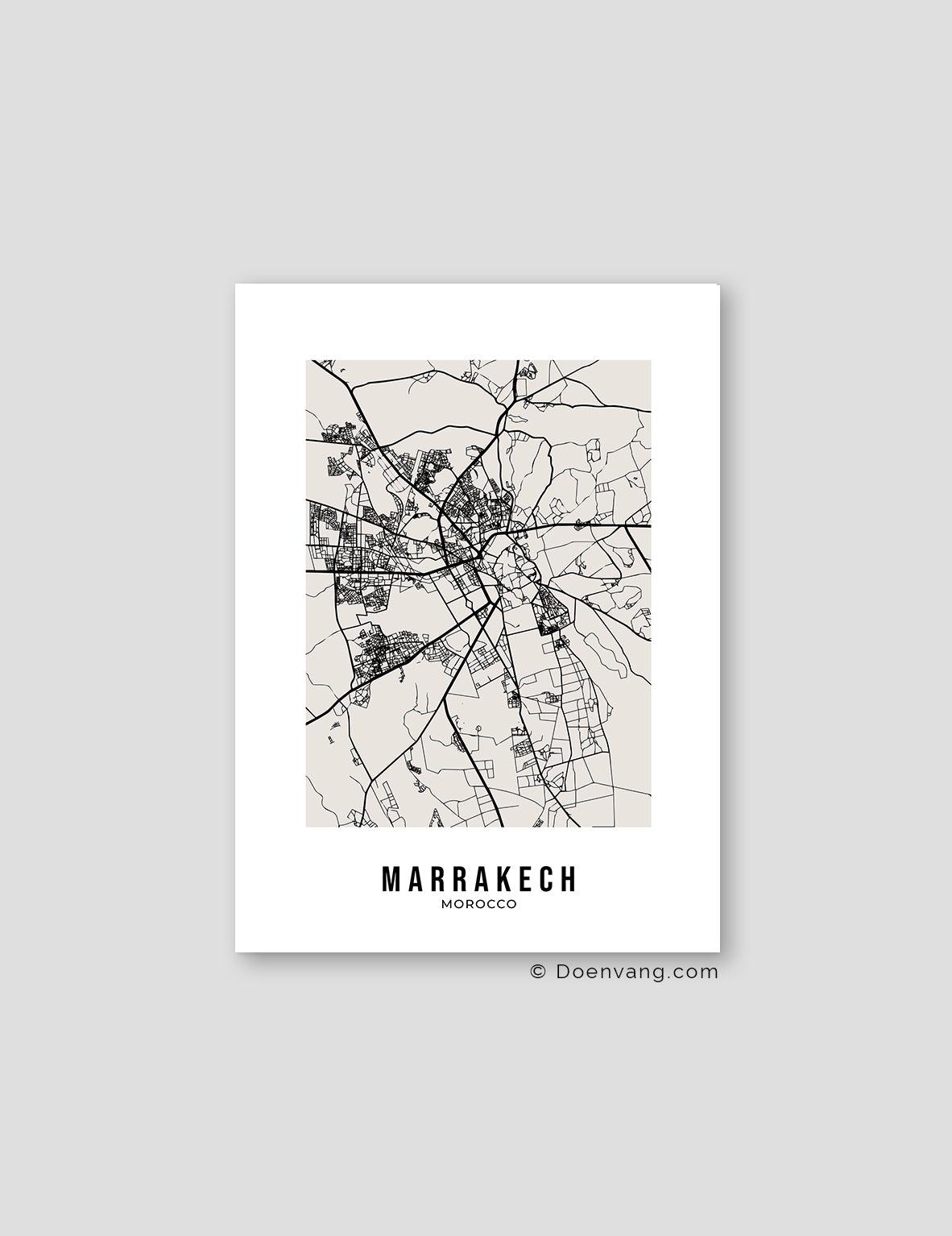 Beige Street Map, Marrakech - Doenvang