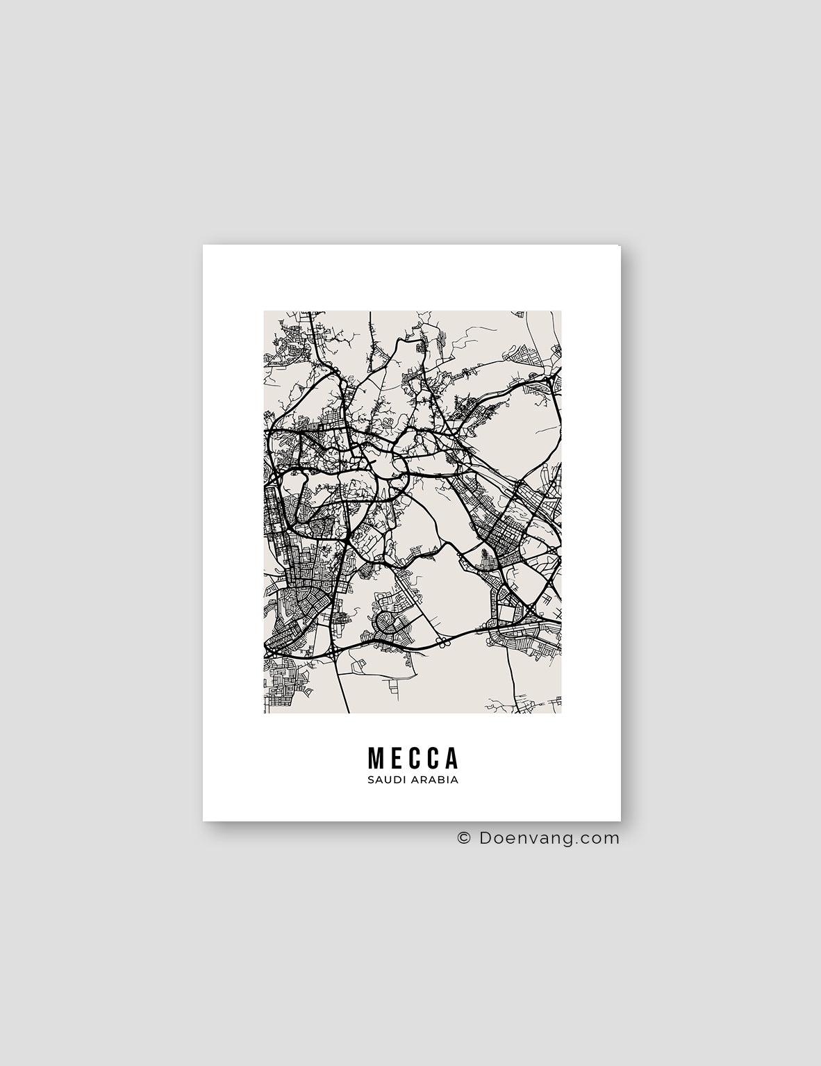 Beige Street Map, Mecca - Doenvang