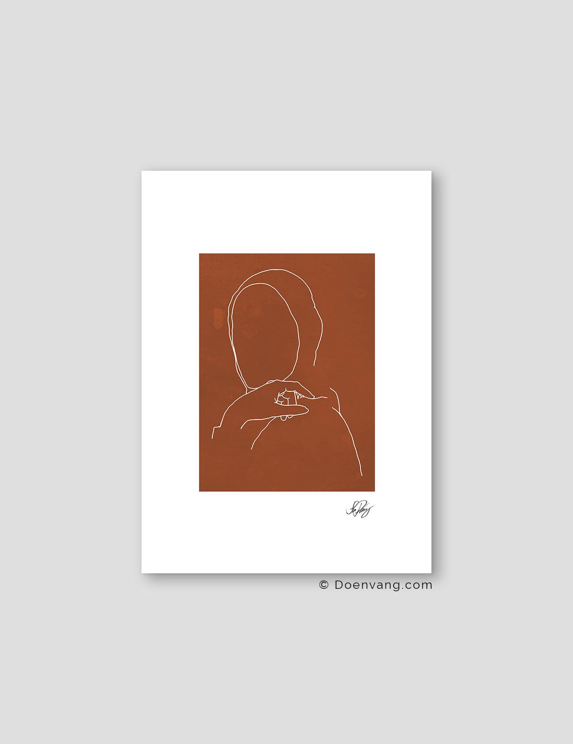 Hijabi Drawing, Terracotta - Doenvang