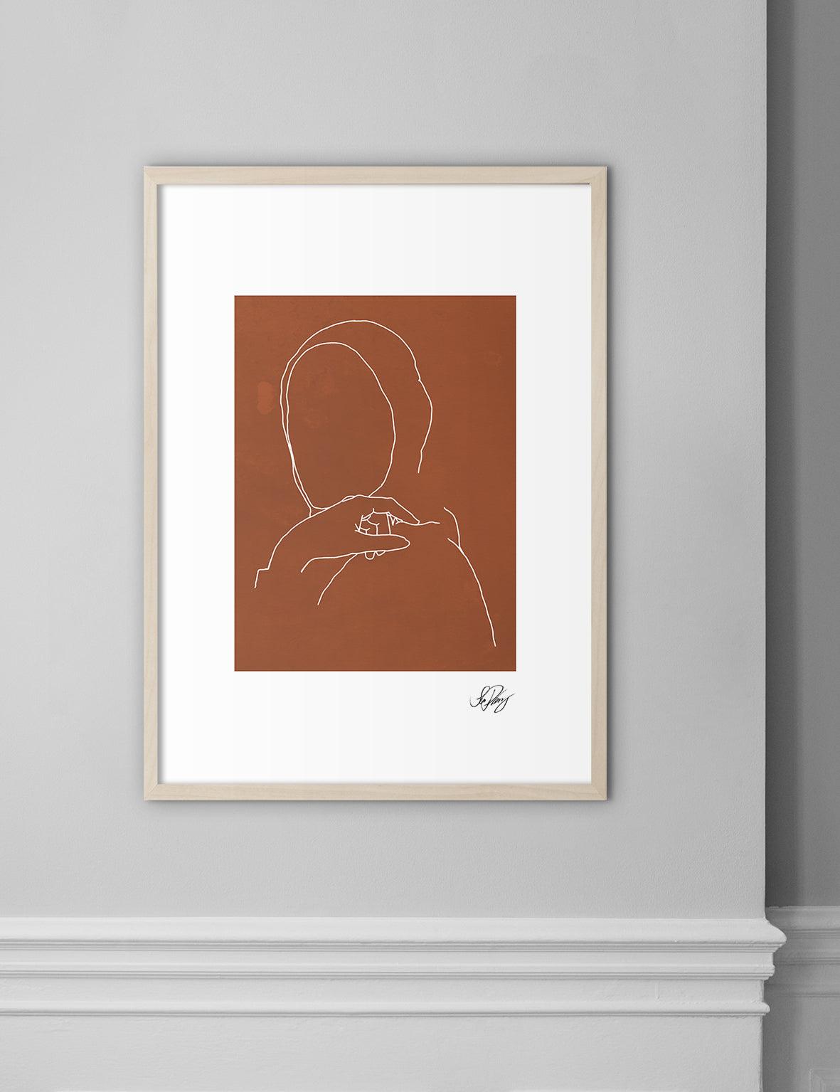 Hijabi Drawing, Terracotta - Doenvang
