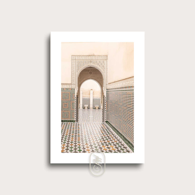 Colorful Islamic poster showcasing cultural richness and heritage in Morocco