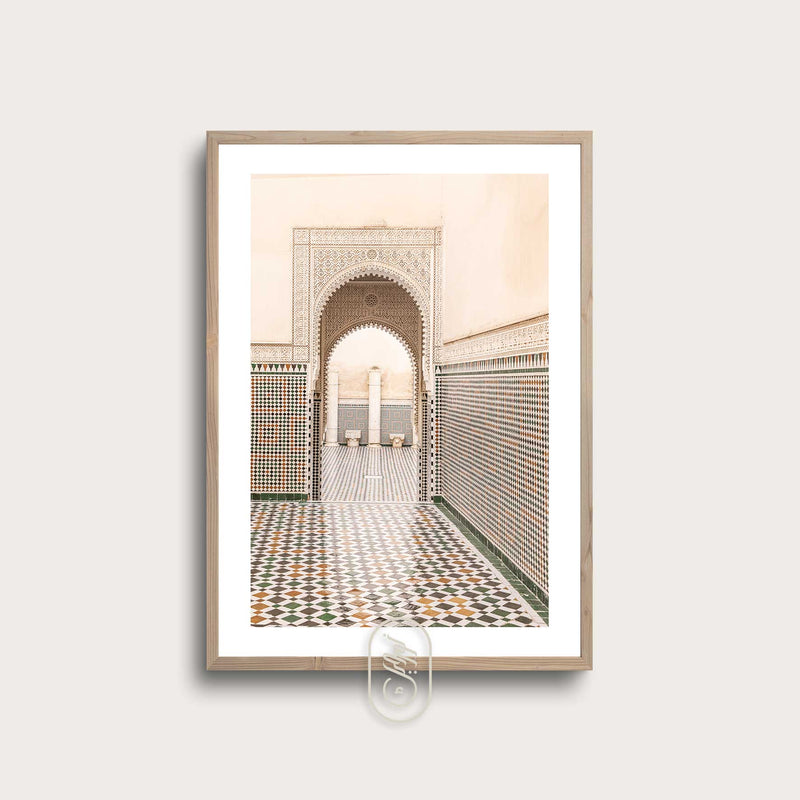 Colorful Islamic poster showcasing cultural richness and heritage in Morocco