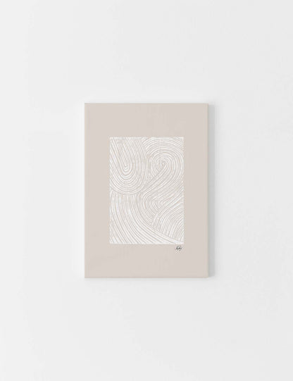 CANVAS | Muhammad PBUH Stamped, White on Beige