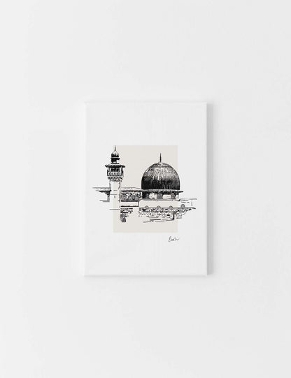 CANVAS | Handmade Al Aqsa Ink drawing
