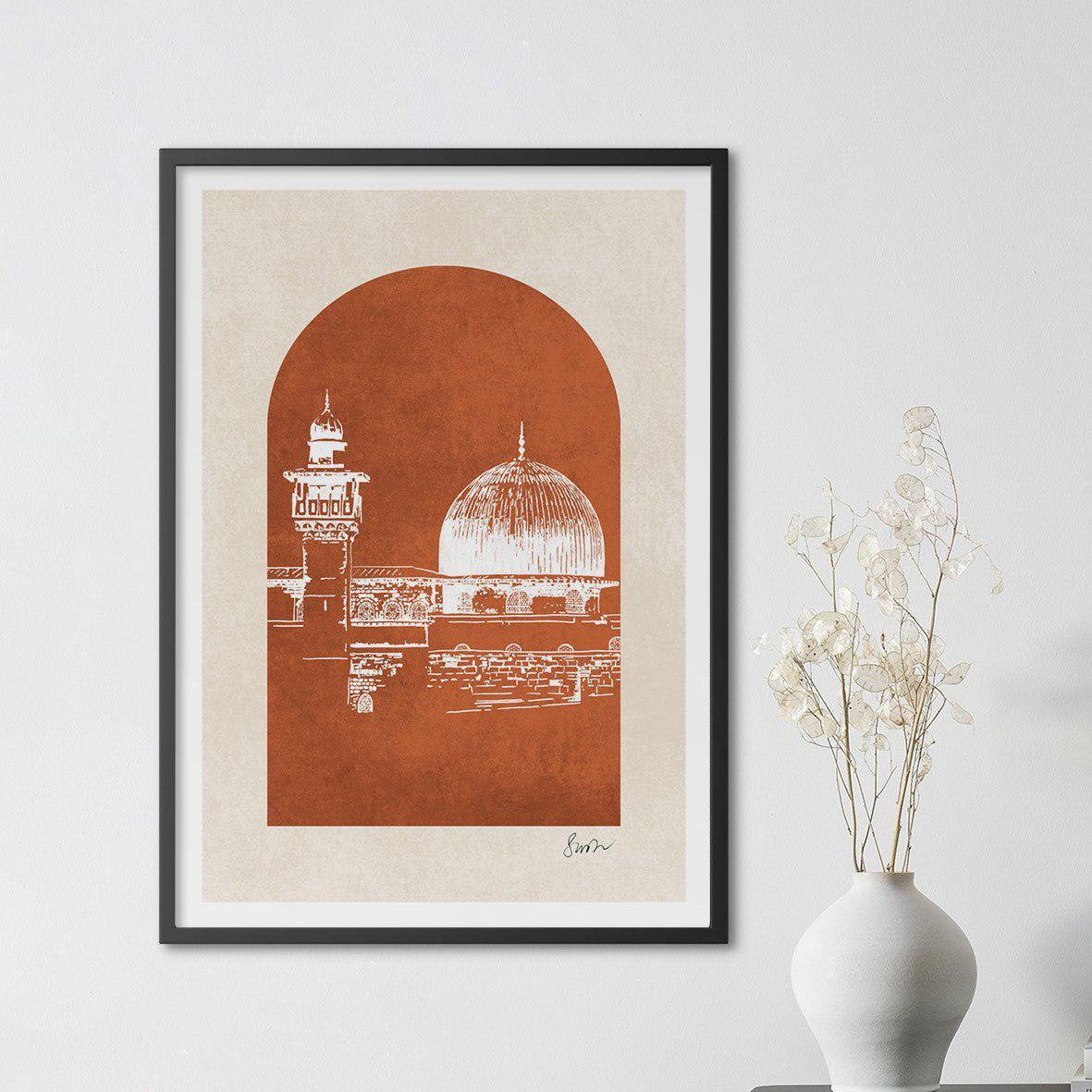 Handmade Al Aqsa, Jerusalem, Orange Vintage - Doenvang