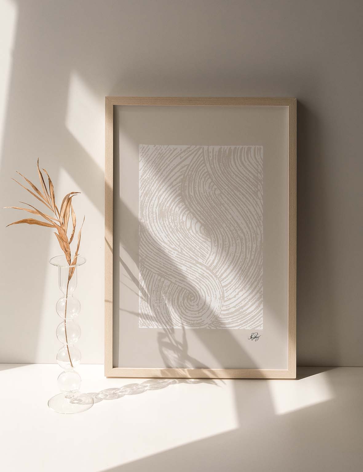 Handmade Allah Shapes | White on Beige