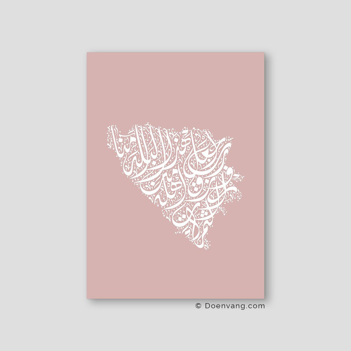 Calligraphy Bosnia, Pink / White