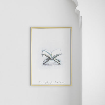 Quran Watercolor, Blue - Doenvang