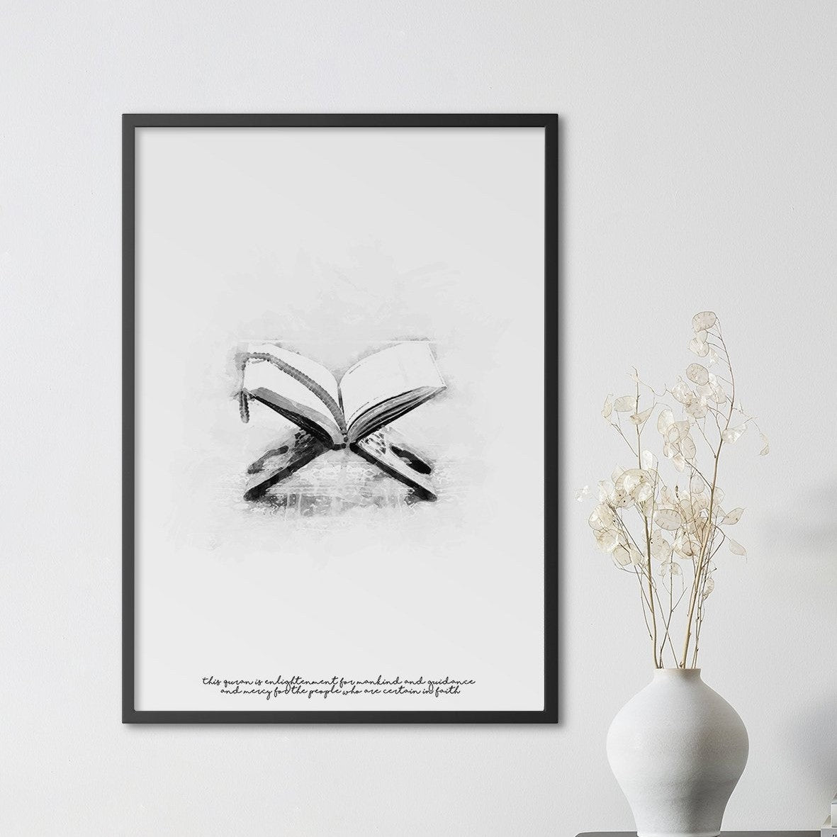 Quran Watercolor, Grey - Doenvang