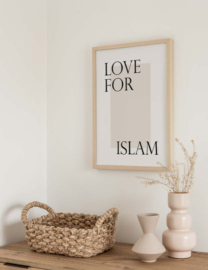 Love for Islam Beige | Text Poster