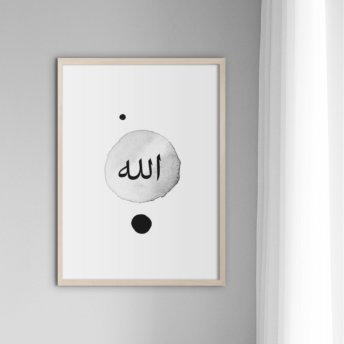 Watercolor Grey Allah - Doenvang