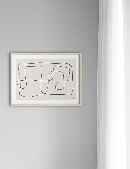 Abstract ink, Beige - Doenvang