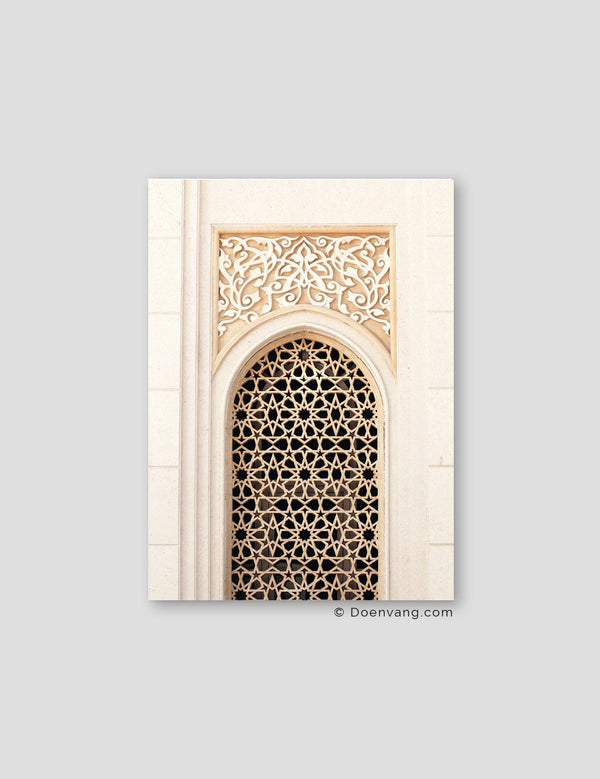 Al Barsha Mosque Window, Dubai 2021 - Doenvang