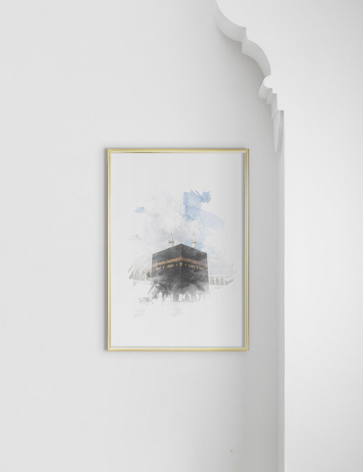 Al Haram Watercolor, Blue - Doenvang