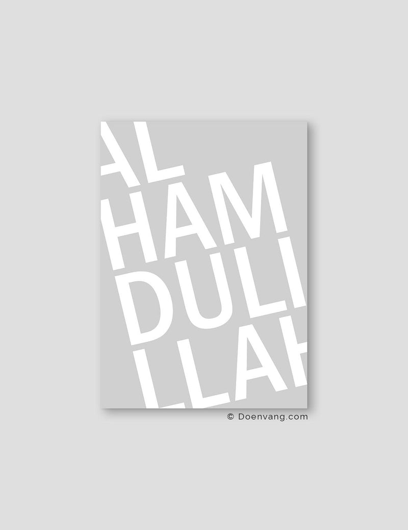 Alhamdulillah Grey Typo - Doenvang