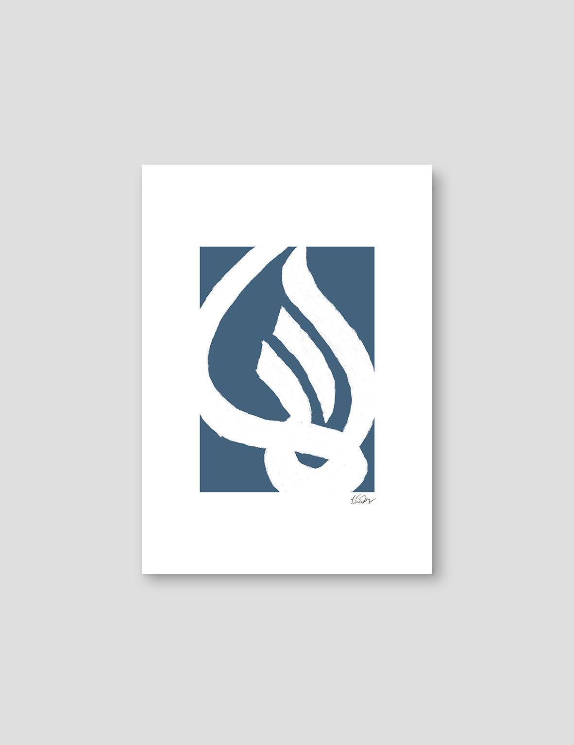 Allah White Crayon on Blue - Doenvang