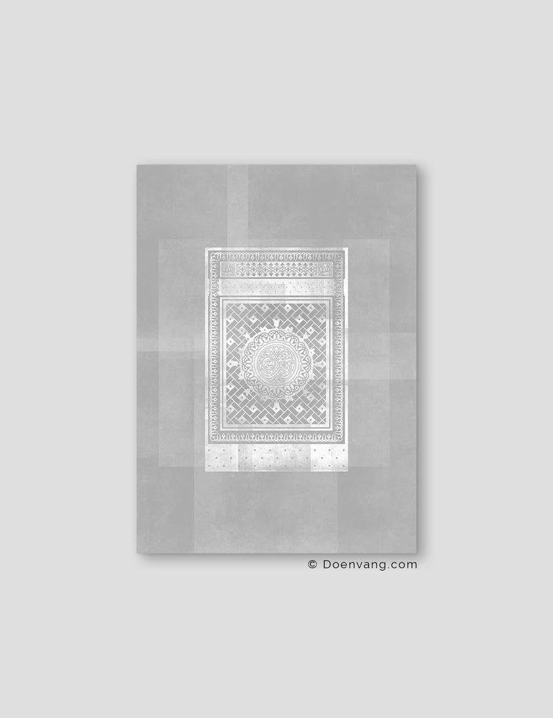 An Nabawi Door Medina, White on Grey Textured - Doenvang