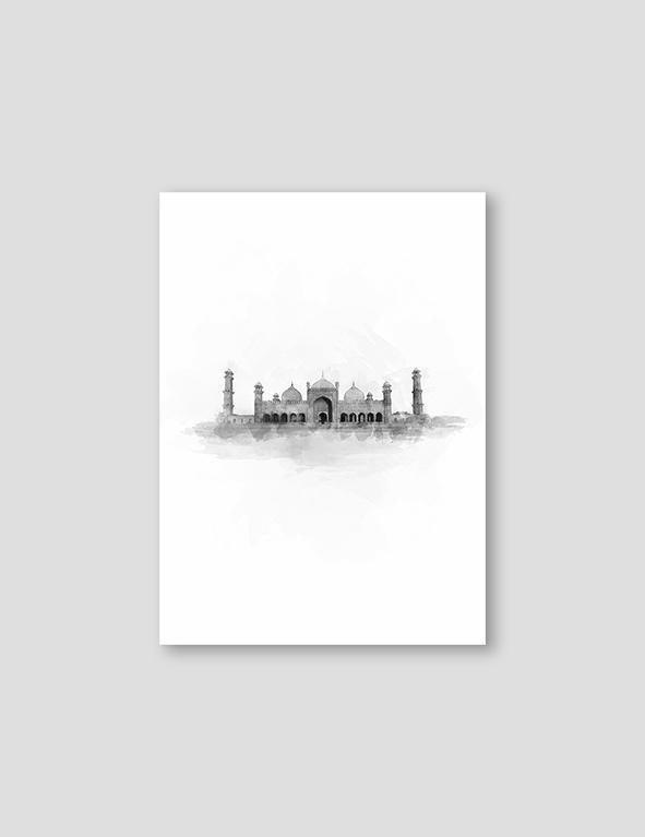 Badshahi Mosque, Watercolor - Doenvang