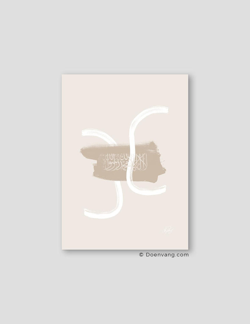 Beige and White Abstract Shahada - Doenvang