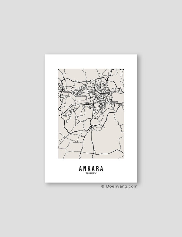 Beige Street Map, Ankara - Doenvang