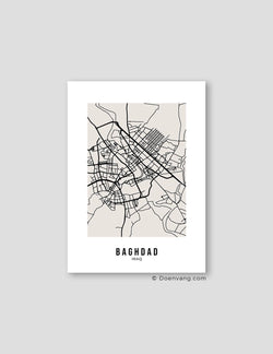 Beige Street Map, Baghdad - Doenvang