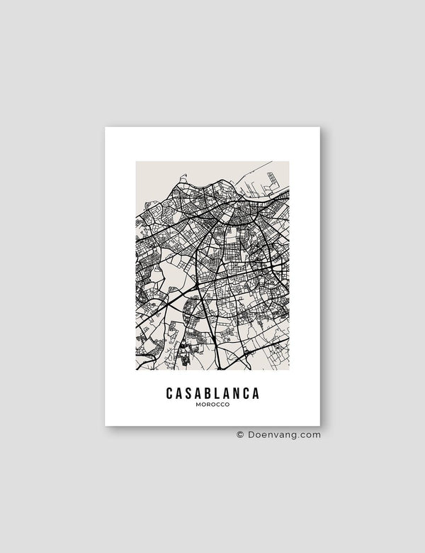Beige Street Map, Casablanca - Doenvang
