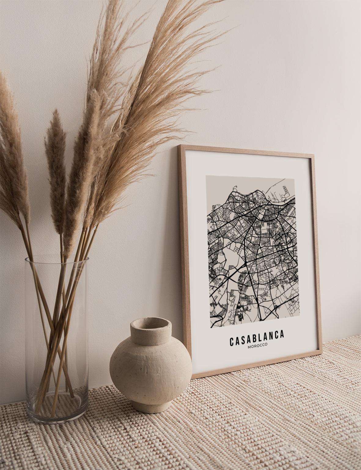 Beige Street Map, Casablanca - Doenvang