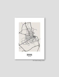 Beige Street Map, Doha - Doenvang