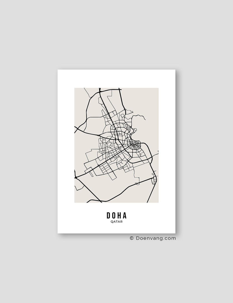 Beige Street Map, Doha - Doenvang