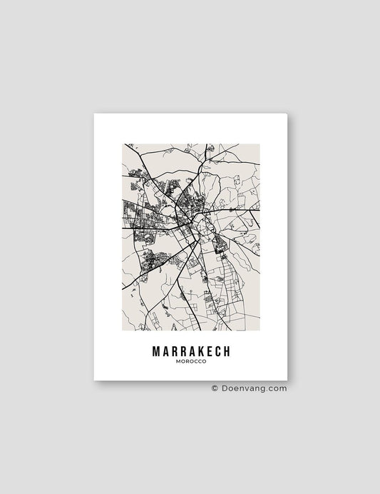 Beige Street Map, Marrakech - Doenvang