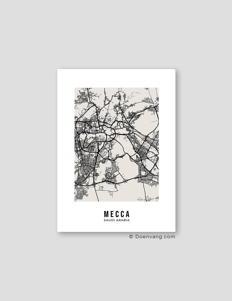 Beige Street Map, Mecca - Doenvang