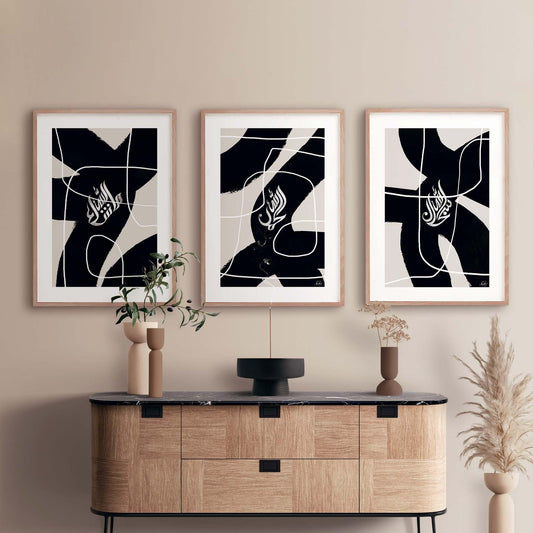 Bold Black Combination | 3 Large - Doenvang