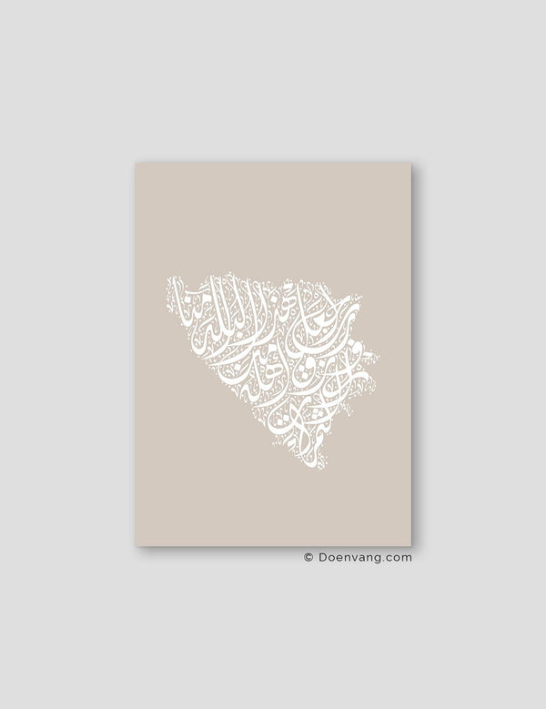 Calligraphy Bosnia, Stone / White - Doenvang