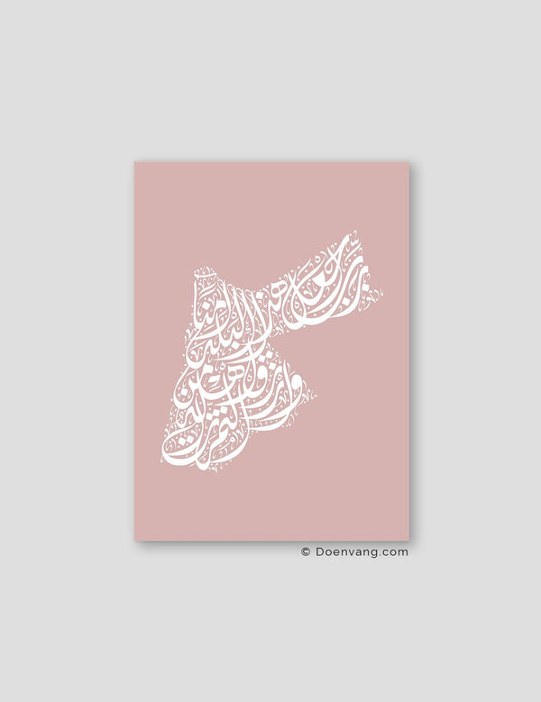 Calligraphy Jordan, Pink / White - Doenvang