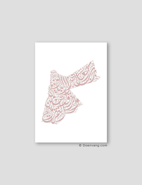 Calligraphy Jordan, White / Pink - Doenvang