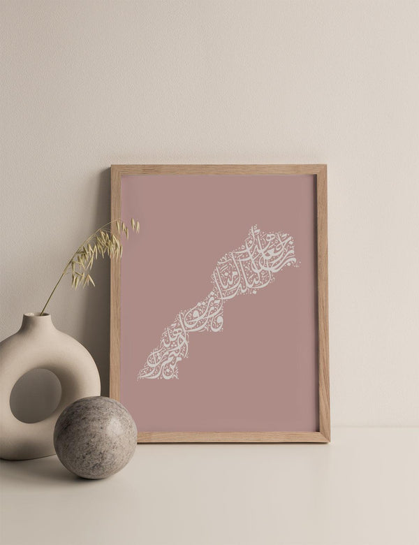Calligraphy Morocco, Pink / White - Doenvang
