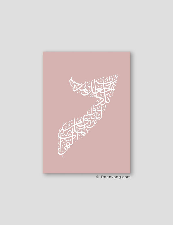 Calligraphy Somalia, Pink / White - Doenvang