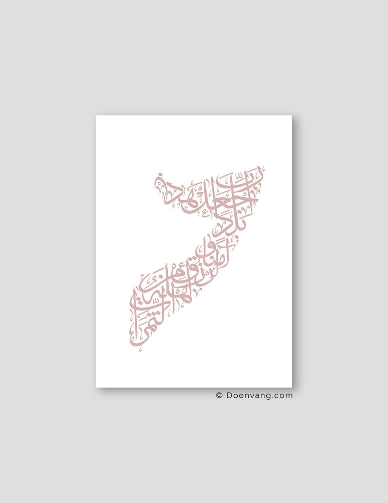 Calligraphy Somalia, White / Pink - Doenvang