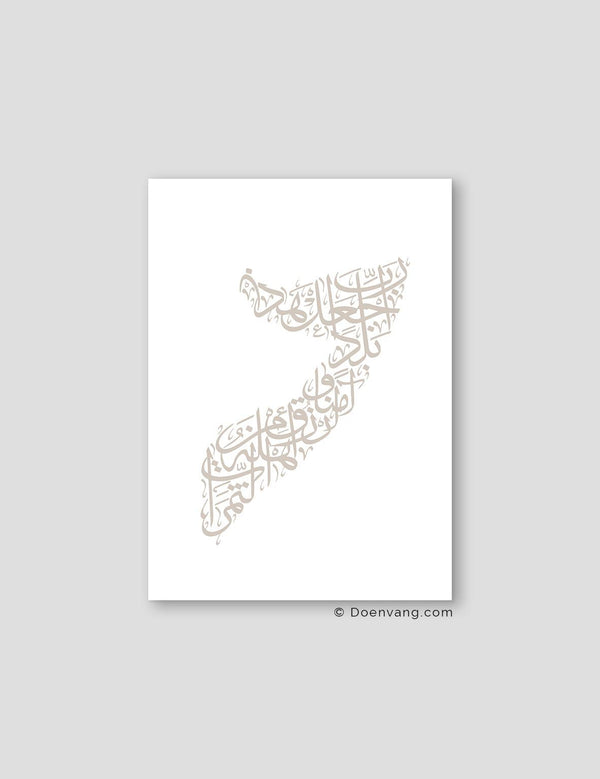 Calligraphy Somalia, White / Stone - Doenvang
