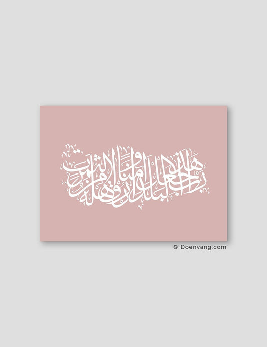Calligraphy Turkey, Pink / White - Doenvang