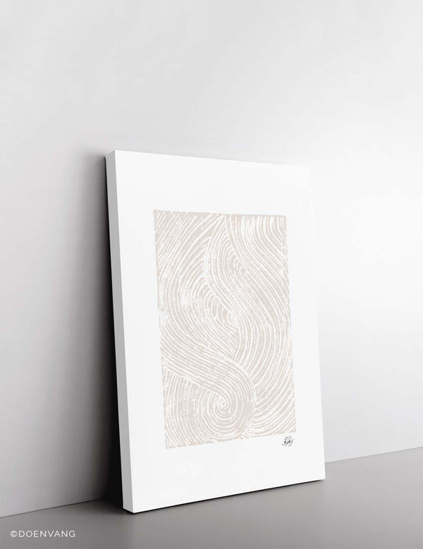 CANVAS | Allah Stamped, Beige on White - Doenvang