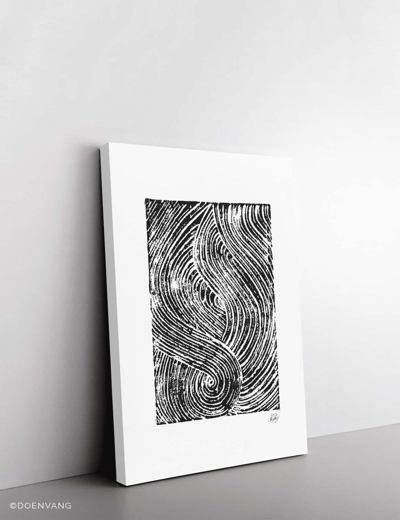 CANVAS | Allah Stamped, Black on White - Doenvang
