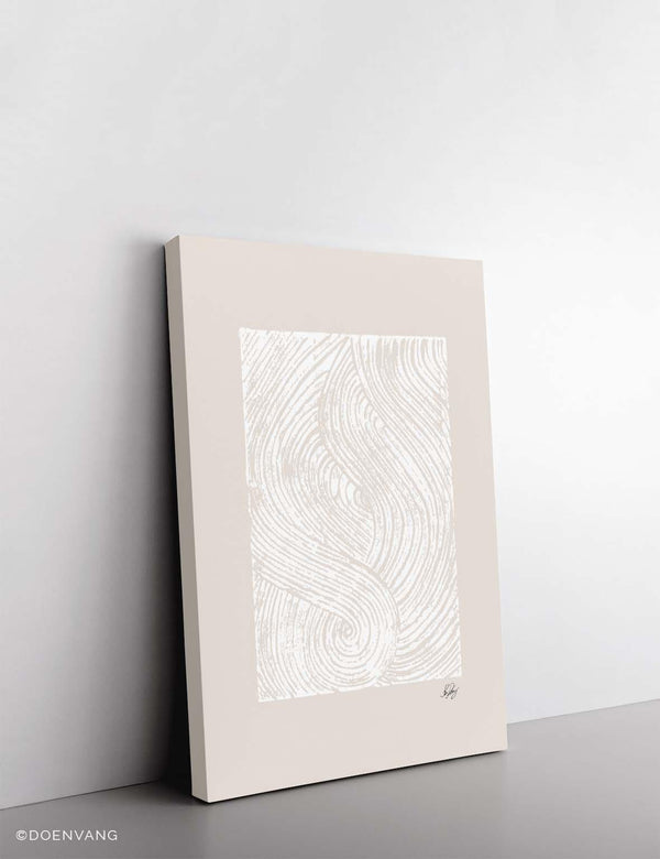 CANVAS | Allah Stamped, White on Beige - Doenvang