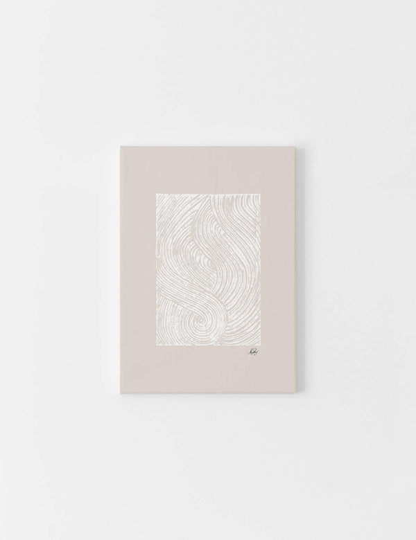 CANVAS | Allah Stamped, White on Beige - Doenvang