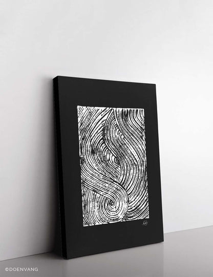 CANVAS | Allah Stamped, White on Black - Doenvang