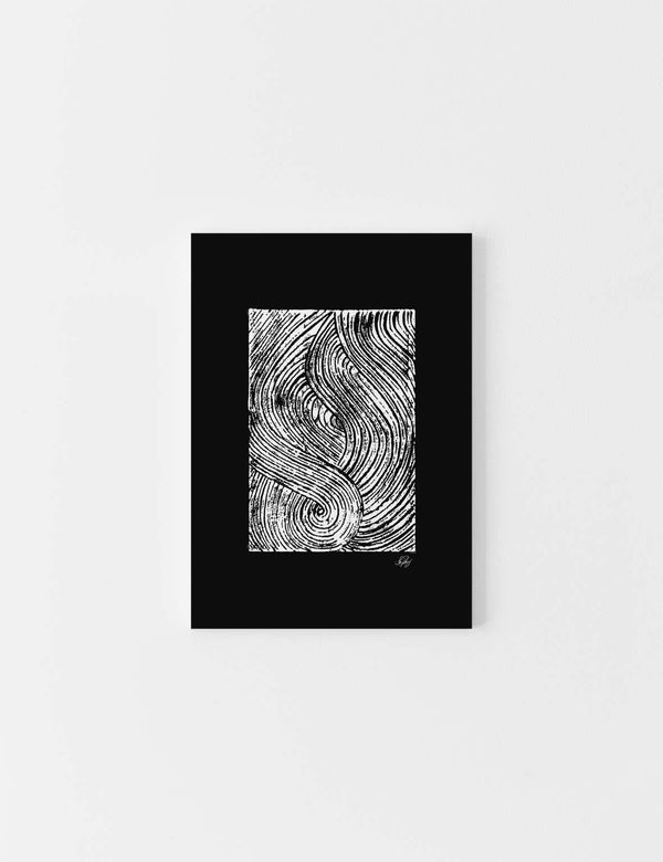 CANVAS | Allah Stamped, White on Black - Doenvang