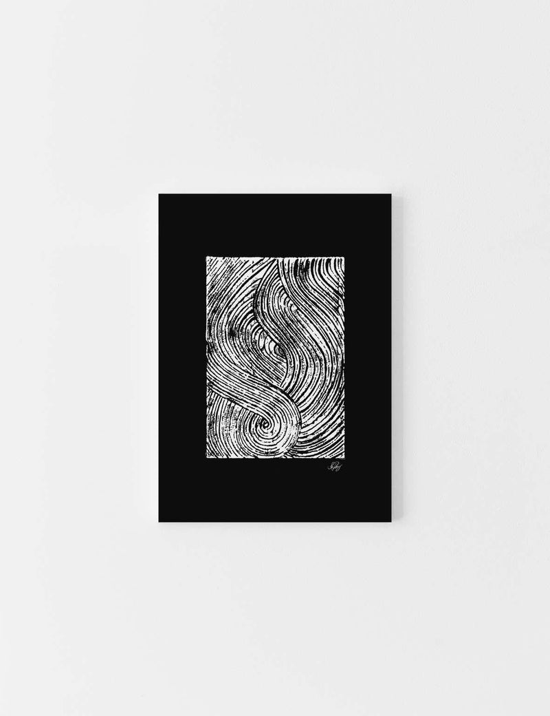 CANVAS | Allah Stamped, White on Black - Doenvang