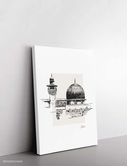 CANVAS | Handmade Al Aqsa Ink drawing - Doenvang