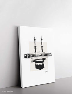 CANVAS | Handmade Kaaba Ink drawing - Doenvang