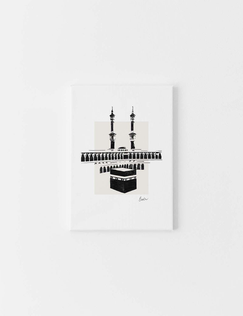 CANVAS | Handmade Kaaba Ink drawing - Doenvang